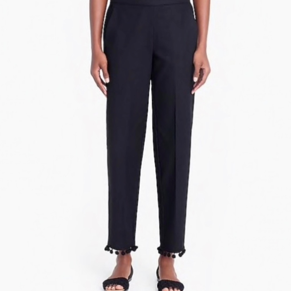 J. Crew linen blend pompom pants 4 worn once